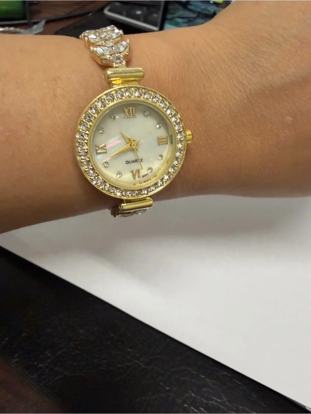 Gold Crystal-Accent Women's Watch - Gold Tone